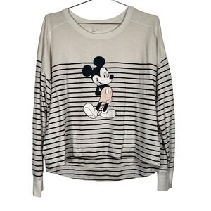 Gap Y2K Disney Mickey Mouse Striped Long Sleeve Top‎ Large